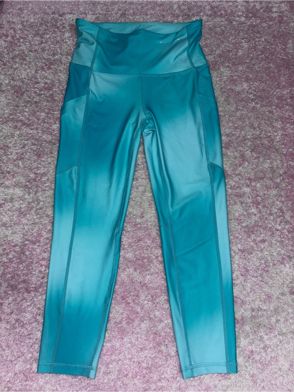 Xersion Teal Ombre High-Waist Leggings
